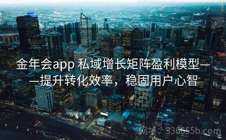 金年会app 私域增长矩阵盈利模型——提升转化效率，稳固用户心智