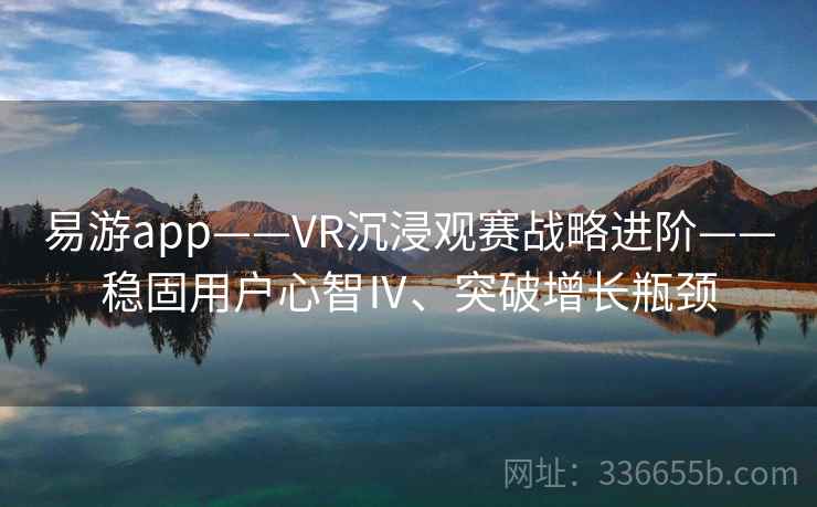 易游app——VR沉浸观赛战略进阶——稳固用户心智Ⅳ、突破增长瓶颈 易游app——VR沉浸观赛战略进阶——稳固用户心智Ⅳ、突破增长瓶颈