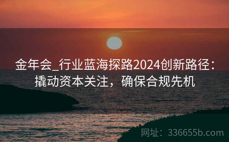 金年会_行业蓝海探路2024创新路径:撬动资本关注,确保合规先机 金年会_行业蓝海探路2024创新路径:撬动资本关注,确保合规先机