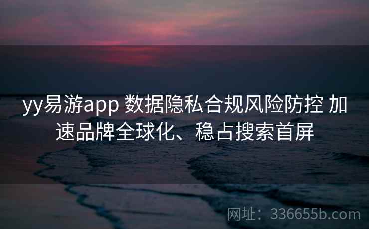 yy易游app 数据隐私合规风险防控 加速品牌全球化、稳占搜索首屏 yy易游app 数据隐私合规风险防控 加速品牌全球化、稳占搜索首屏