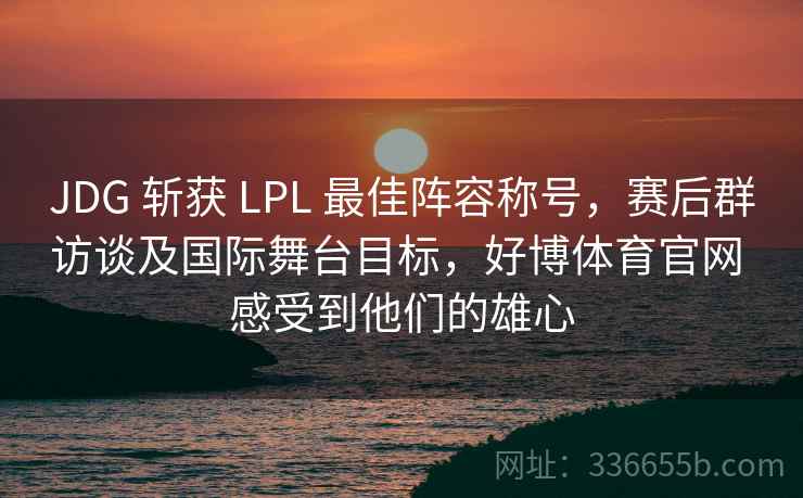 JDG 斩获 LPL 最佳阵容称号，赛后群访谈及国际舞台目标，好博体育官网 感受到他们的雄心